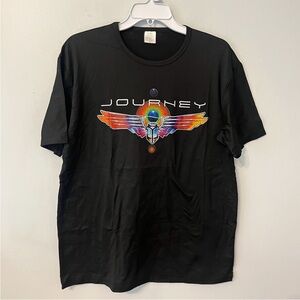 NWT Journey Black Vintage Design Tee Shirt Graphic Size Large